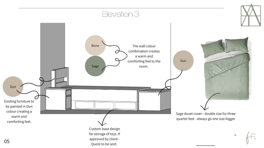 Custom bed elevation with base drawer storage - Fay Furnishings